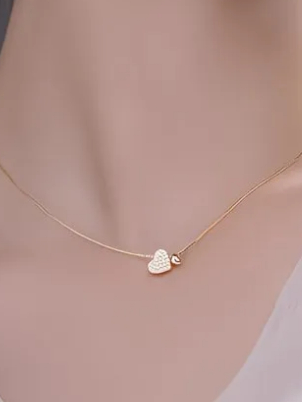 18 Kt Gold Plated Heart Necklace